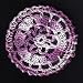 Purple Multi Floral Crocheted Hair Bun Cover- LARGE