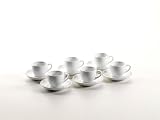 Produkt-Bild: Domestic Professional 924226 6 Espressotassen 8 cl mit Untere 12 cm Colombia