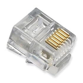Mod Tel Plugs Oval Solid 6P6C 100 PK