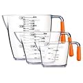 Kitchen Craft Colourworks Measuring Jug Set, Orange, Set of 3