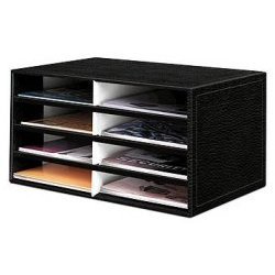 8-Slot Literature Sorter (Black) (10