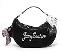 Juicy Couture Large Gigi Velour Satchel (Black/Black)