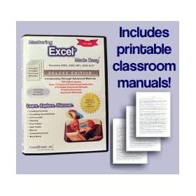 Mastering Excel Made Easy Training Tutorial v. 2003 through 97 - How to use Microsoft Excel video e Book Manual Guide. Even dummies can learn from this total DVD for MS Excel, featuring Introductory through Advanced material from Professor Joe