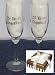 25th Anniversary Champagne Glasses - Commemorative Anniversary Toast Gift