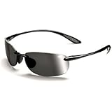 Bolle Kickback Adult Competitor Series Polarized Designer Sunglasses - Shiny Black/TNS Gun