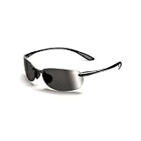 Bolle Sport Kickback Sunglasses,Shiny Black/Polarized TNS Gun