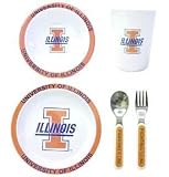 ILLINOIS FIGHTING ILLINI DINNER SET - 5 PIECE KIDS