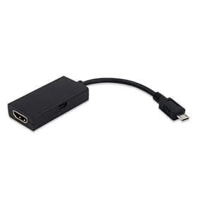 G-HUB Universal Dual Function MHL Mobile High-Definition Link to HDMI TV-Out Adapter Cable for use with any MHL Output Device & Micro USB Charger
