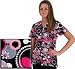 Peaches Uniforms Empire Waist Print Top Mod Dots (M)