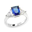 Women's Rosette Montana Color Cubic Zirconia Special Plating Ring, Size: 4-11 Sterling Silver .925