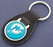 Miami Dolphins Leather Key Chain