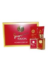 Touch Gift Set 4 Pieces (3.4 oz. Eau De Perfume Spray + 6.7 oz. Body Lotion + 6.7 oz. Shower Gel + Eau de Toilette Miniature Collectible Spray) Women by Fred Hayman Beverly Hills