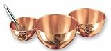 Solid COPPER Beating Pro MIXING BOWL bowls & whisk 4 pc