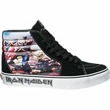 VANS Sk8-Hi Iron Maiden Trooper Shoes in Black / Red