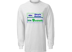 49% Simple Human 51% Paramedic Adult Long Sleeve T-Shirt WHITE 2X
