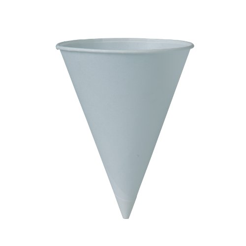 SOLO 10R-2050 Bare Eco-Forward Treated Paper Cone Water Cup, Rolled Rim, 10 oz. Capacity, 3.8