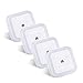 Mudder 4 Pack LED Night Light with Automatic Dusk to Dawn Light Sensor, White