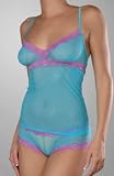 honeydew Fishnet Camisole and Boyshort Set (1432932)