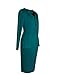 Senfloco Women's Vintage Long Sleeve Office Work Business Party Bodycon Dress