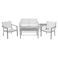 Outdoor Patio Home East Lake Sling 5-pc. Conversation Set - Silver/Cream