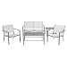 Outdoor Patio Home East Lake Sling 5-pc. Conversation Set - Silver/Cream