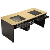 Downview Classroom Desk -Gray Frame, Maple Surface