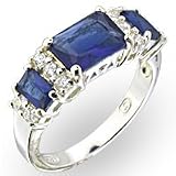 Women's 2/3 Stones Style Montana CubicZirconia Ring, Size: 5-10 Sterling Silver .925
