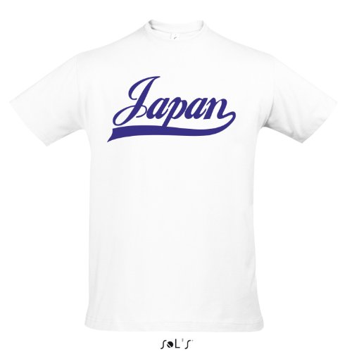 T-Shirt – Japan Oldschool Japan LÄNDERSHIRT EM / WM FAN Trikot S-XXL , White – blau , M