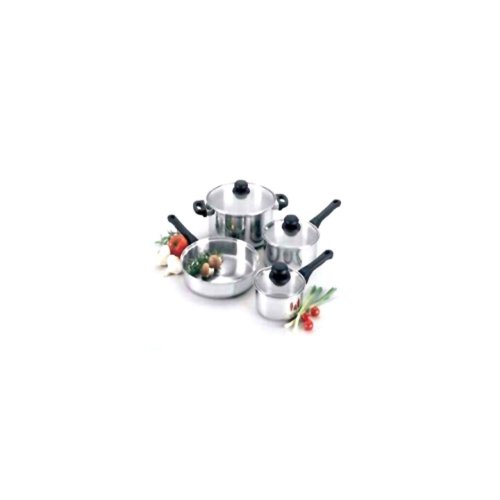 Regalware Food Service Lodging Economy 7-piece Stainless Steel Cookware Set with Glass Covers