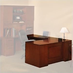 Sorrento 66 W Straight Front L-Shaped Desk Side: Left, Credenza Option: Pencil Box File,...