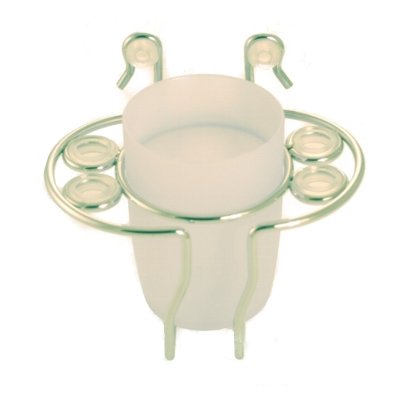 UKayed Chrome Toothbrush Holder and Clear Plastic Cup With Suction Cup