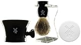 Van Der Hagen Men's Luxury, Shave Set, Black (Quantity of 2)