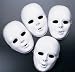 12-pack Plastic Halloween White Drama Party Kids Face Masks