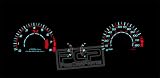 1988-1991 Honda Crx Type 2 Black Reverse Gauges with Seat Belt Indicator Light
