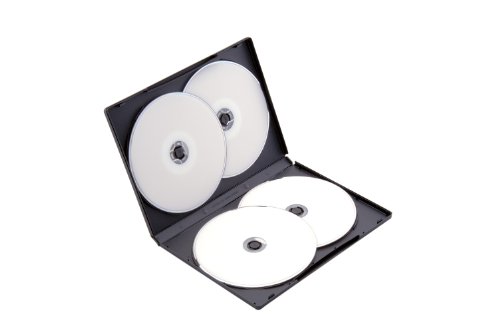 Cover image : ロアス DVDケース 4枚収納 x 3セット ホワイト DVD-A006-3W