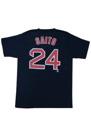 レッドソックス＃24斉藤隆ネイビーネームナンバー入りTシャツ