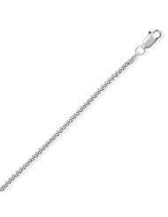 Sterling Silver 20 Inch Oxidized French Wheat Chain