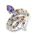 Jewelry - Snake Amethyst CZ Ring