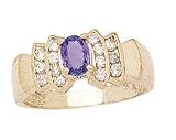 Tanzanite and Diamond Surprise Ring