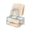 Fellowes Side Load Double Tray with 6 Section Step File, Wire, Letter Size, Black (72391)