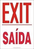 ENGLISH/PORTUGUESE ( EXIT Aluminum Sign