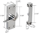 CRL Chrome Sliding Screen Latch and Strike 2-1/4 Screw Holes