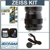 Zeiss 35mm f/2 Distagon T* ZE Manual Focus Standard Lens Kit, for Canon EOS SLR Cameras, with Tiffen 58mm Photo Essentials Filter Kit, Lens Cap Leash, Professional Lens Cleaning Kit