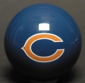 NFL Chicago Bears Official Licensed White Away Color Billiard Pool Table Cue Ball / 8 Ball