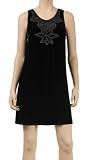 CROCHET TRIM VELVET DRESS
