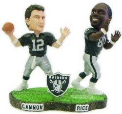 Oakland Raiders Gannon & Rice Forever Collectibles Bobble Mates