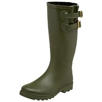 Chooka Women's Premium Solid Dual Buckle - Olive Rain Boot