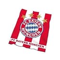 FC Bayern München Fanartikel Fleecedecke Wappen Streifen Sterne 150x200
