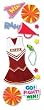 Jolees A Touch Of Jolees Dimensional Stickers, Cheerleader