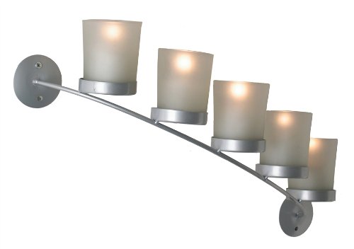 Curved Wall Hurricane Holder Frosted cups